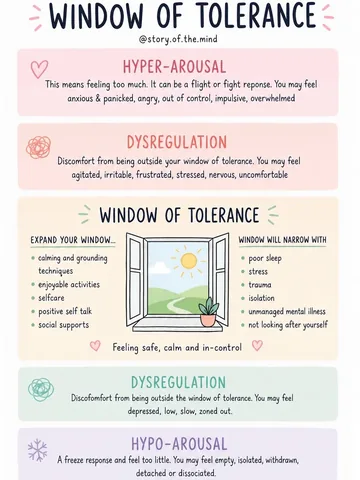 story.of.the.mind Instagram post about Window of tolerance