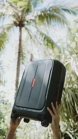 sunchasingtravelers Instagram post about Sustainable travel luggage