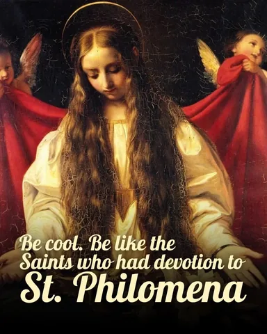 sweetcatholiclife Instagram post about Historical devotion to St. Philomena