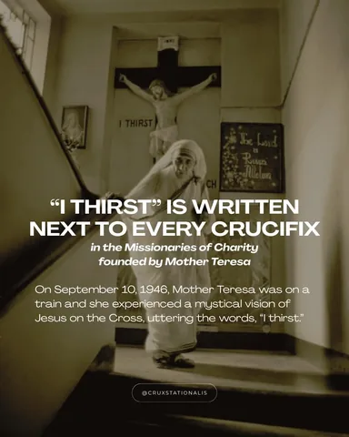 sweetcatholiclife Instagram post about Mother Teresa’s “I thirst” spirituality