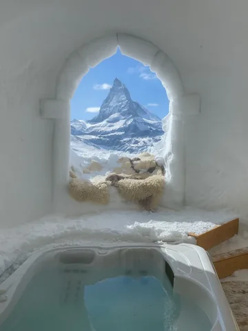swissvoyagers Instagram post about Zermatt igloo stay