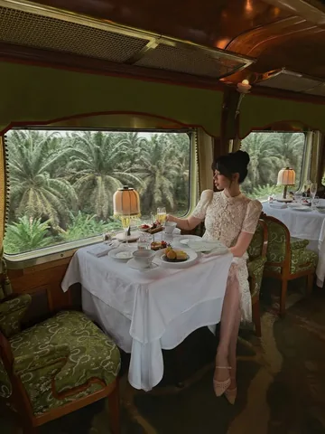 taramilktea Instagram post about Luxury rail journey
