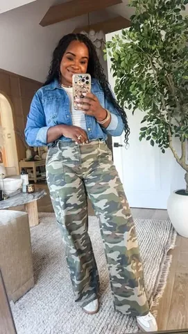 tarynnewton Instagram post about Affordable camouflage pants