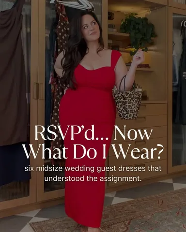 taryntruly Instagram post about Wedding guest dress review