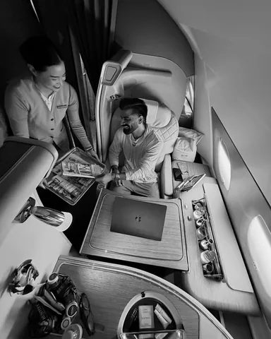 technicalguruji Instagram post about Luxury air travel
