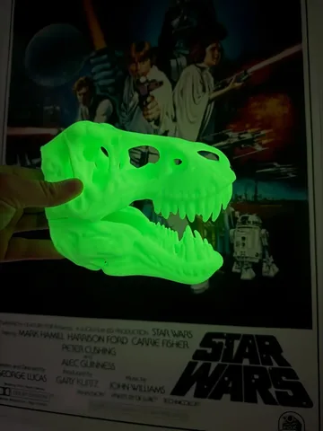 technikfaultier Instagram post about 3D gedruckter Leuchtdino