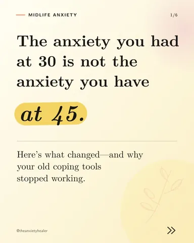 theanxietyhealer Instagram post about Midlife anxiety