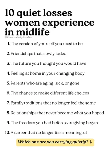 theanxietyhealer Instagram post about Midlife grief