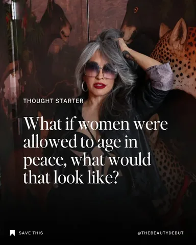 thebeautydebut Instagram post about Natural aging acceptance