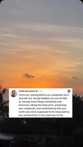 thebraincoach Instagram post about Pace and self care