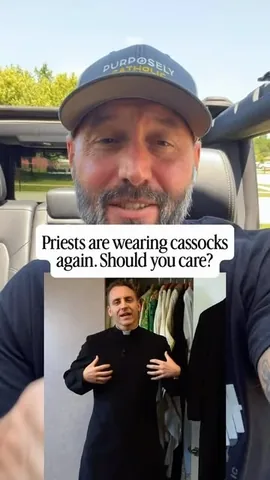 thecatholiccouple1 Instagram post about Clerical dress and Catholic tradition