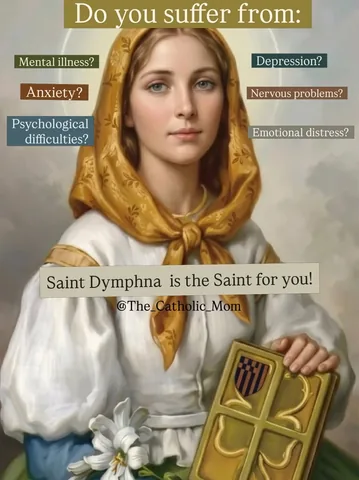 the_catholic_mom Instagram post about Saint Dymphna