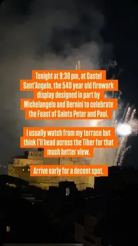 thecatholictraveler Instagram post about Rome fireworks event
