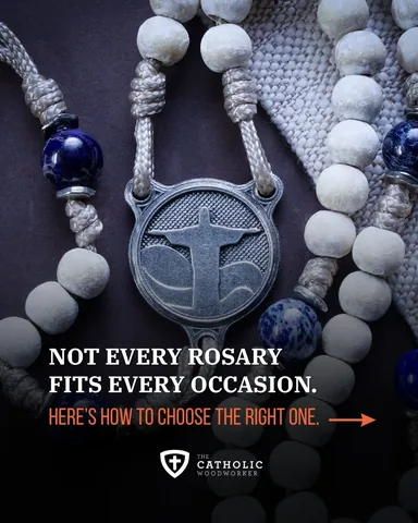 thecatholicwoodworker Instagram post about Rosary gifts