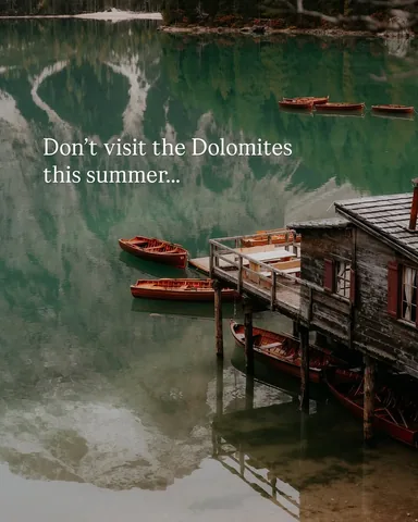 thecommonwanderer Instagram post about Dolomites shoulder season travel