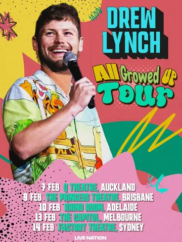 thedrewlynch Instagram post about Comedy tour promotion