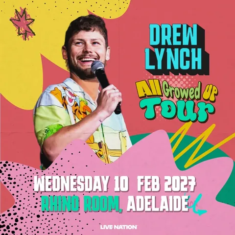 thedrewlynch Instagram post about Comedy event promotion