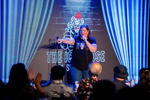 theheatherbrooker Instagram post about Comedy show ticket promotion