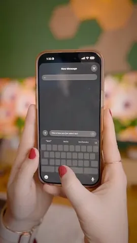 thehippiehacker Instagram post about IPhone text editing tip