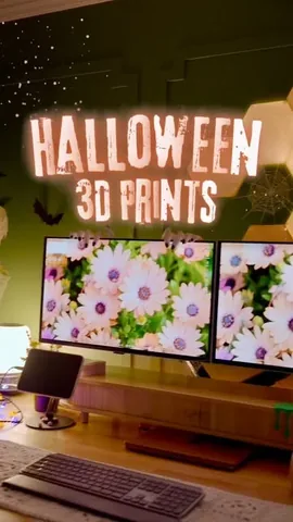 thehippiehacker Instagram post about 3D printed Halloween decorations