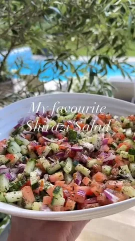 thehousebuild Instagram post about Shirazi salad recipe