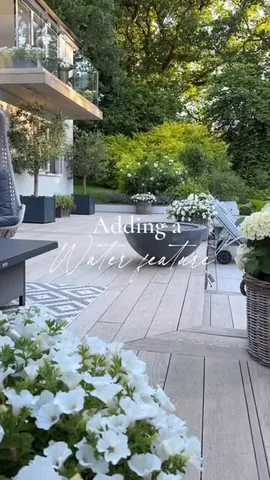 thehousebuild Instagram post about Garden water feature