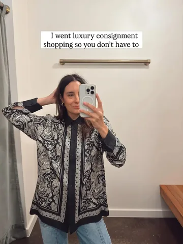 thelanderline Instagram post about Secondhand shopping
