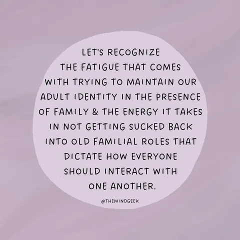 themindgeek Instagram post about Family dynamics during holidays