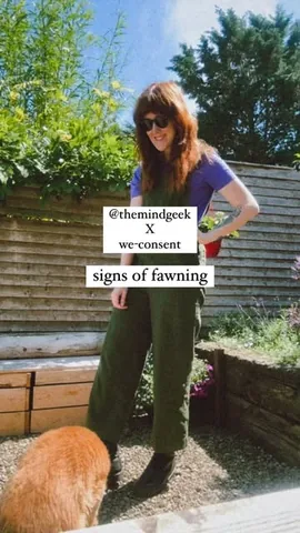 themindgeek Instagram post about Fawning trauma response