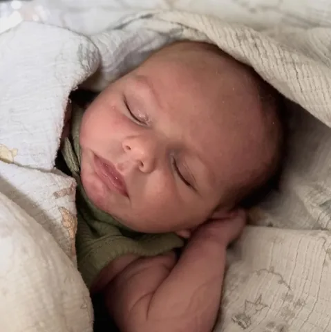 themodestmom Instagram post about Newborn life