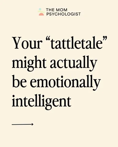 themompsychologist Instagram post about Tattling versus telling