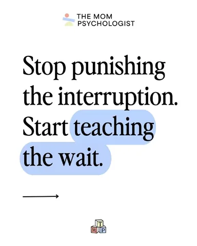 themompsychologist Instagram post about Children interrupting conversations