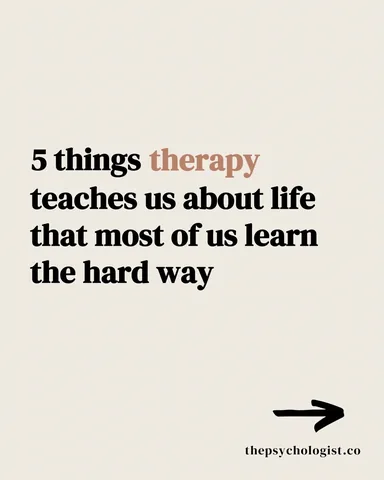 thepsychologist.co Instagram post about Life lessons from therapy