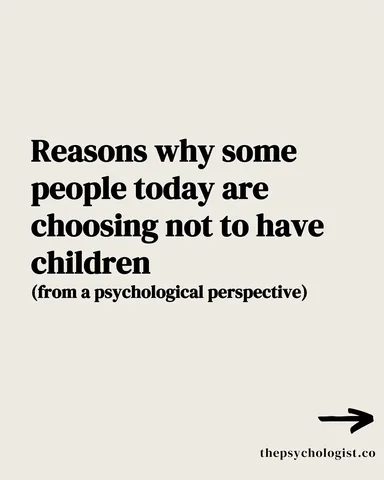 thepsychologist.co Instagram post about Choosing not to have children
