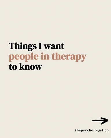 thepsychologist.co Instagram post about Therapy expectations