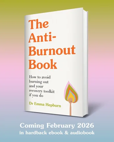 thepsychologymum Instagram post about Book publication and burnout prevention
