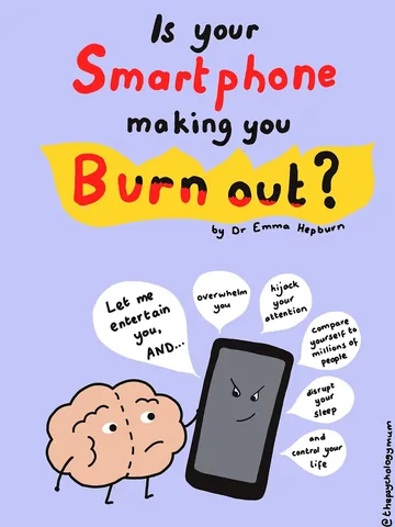 thepsychologymum Instagram post about Smartphone use and digital wellbeing