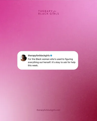 therapyforblackgirls Instagram post about Daily encouragement