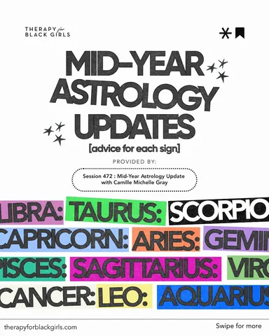 therapyforblackgirls Instagram post about Astrology based self reflection