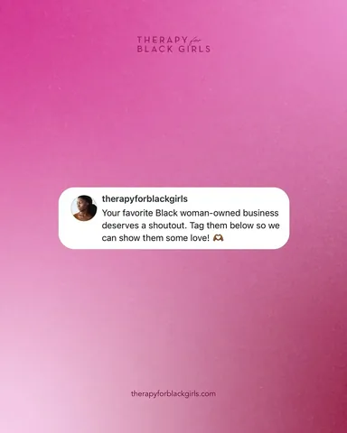 therapyforblackgirls Instagram post about Black woman owned businesses