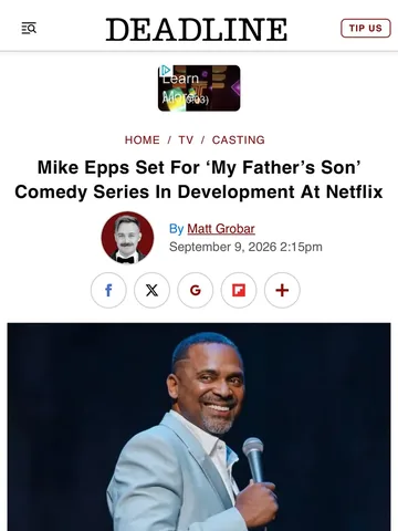 therealmikeepps Instagram post about New show announcement
