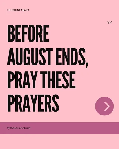 theseunbabara Instagram post about Month end prayer