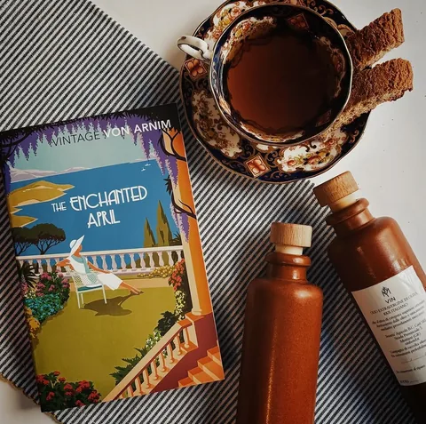 thesunnylibrarian Instagram post about The Enchanted April reread