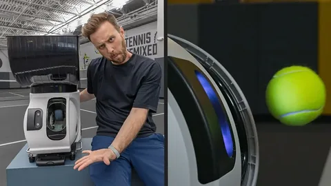 theunlockr Instagram post about Tennis ball robot