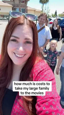 theweissfam Instagram post about Family movie outing cost
