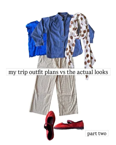 thrift_bee Instagram post about Travel outfit styling