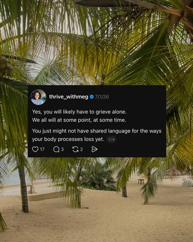 thrive_withmeg Instagram post about Unseen grief