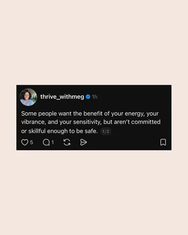 thrive_withmeg Instagram post about Sensitivity and relational safety