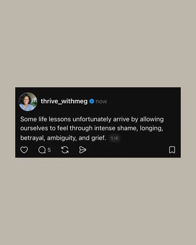 thrive_withmeg Instagram post about Pain and healing