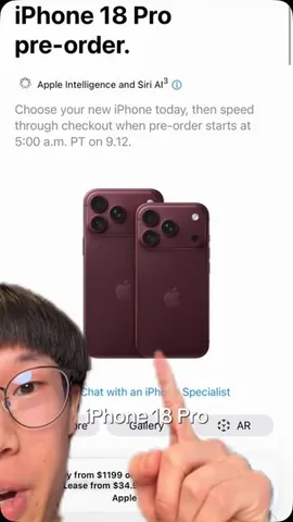 tonytechbytes Instagram post about IPhone 18 Pro preorder
